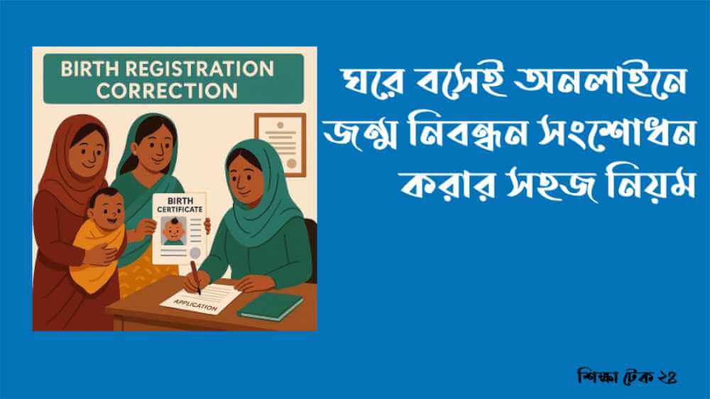 জন্ম নিবন্ধন সংশোধন করার নিয়ম