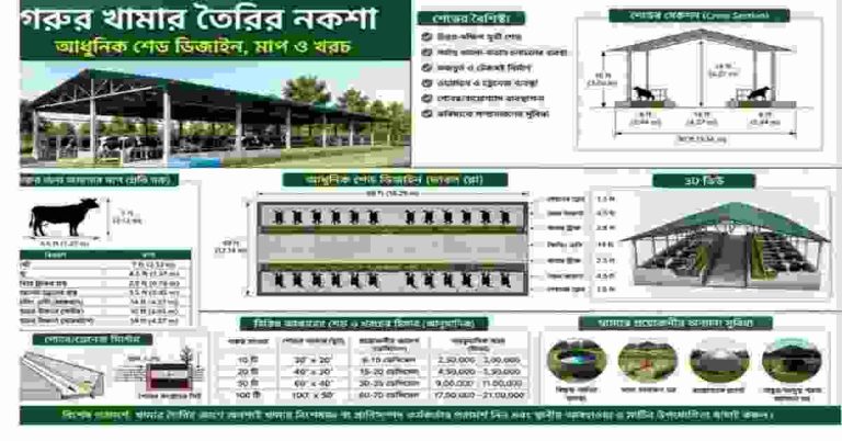 গরুর খামার তৈরির নকশা