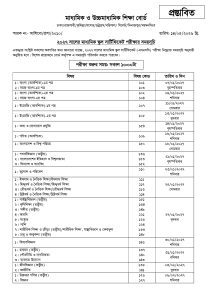 ssc exam routine 2027