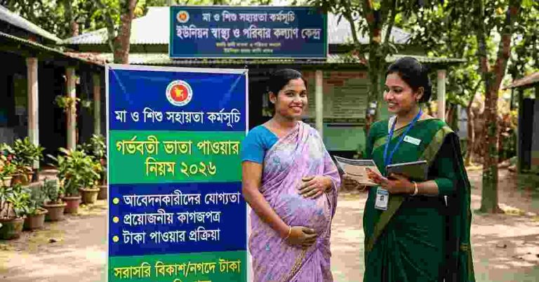 গর্ভবতী ভাতা পাওয়ার নিয়ম ২০২৬