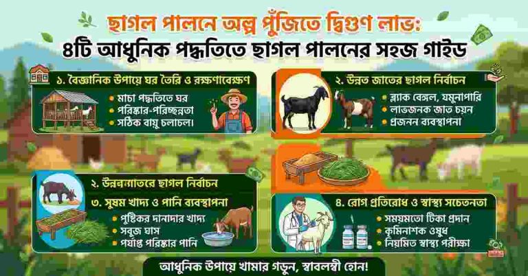 ছাগল পালনে অল্প পুঁজিতে দ্বিগুণ লাভ