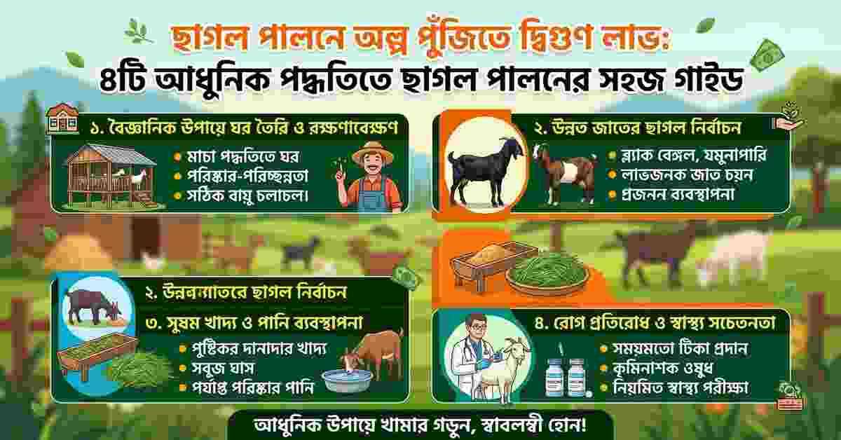 ছাগল পালনে অল্প পুঁজিতে দ্বিগুণ লাভ