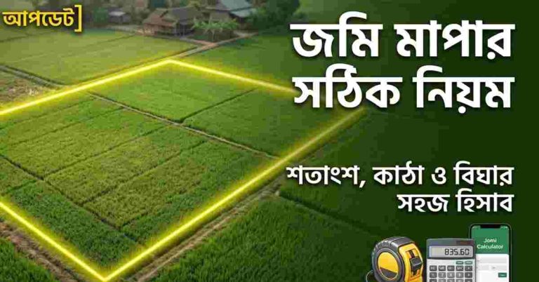 জমি মাপার সঠিক নিয়ম ২০২৬