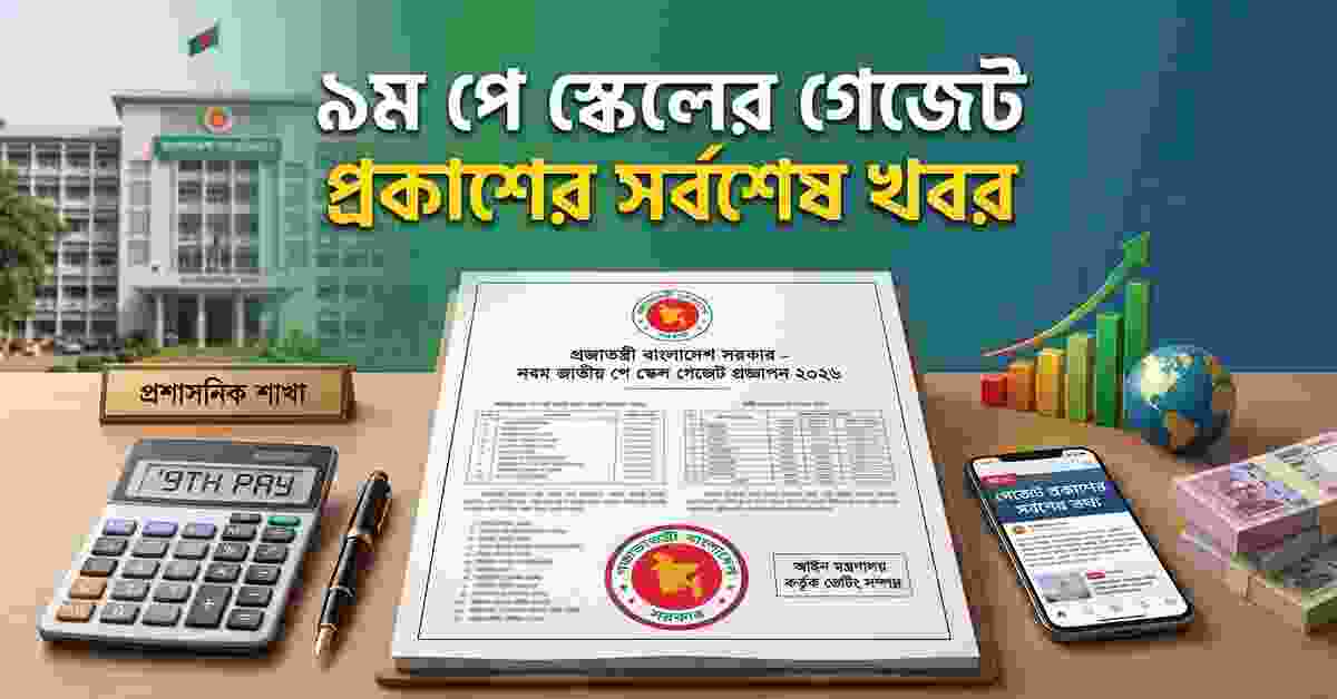 ৯ম পে স্কেলের গেজেট প্রকাশের সর্বশেষ খবর