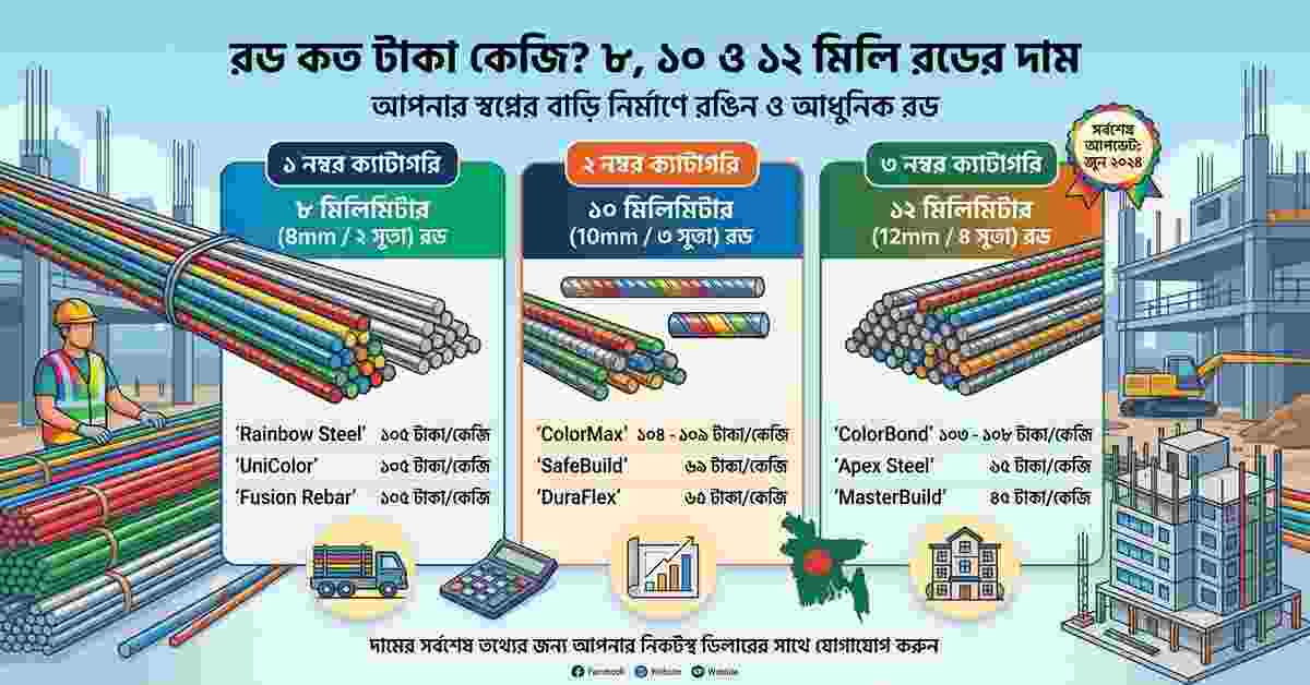 রড কত টাকা কেজি ২০২৬